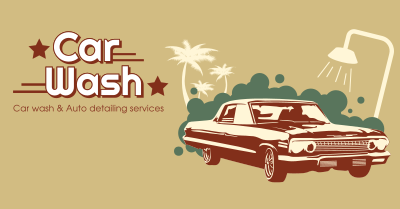 Vintage Carwash Facebook ad Image Preview