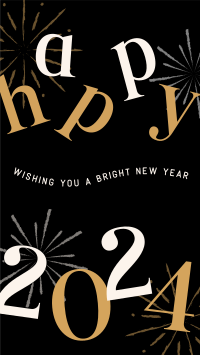Bright New Year Facebook Story Design