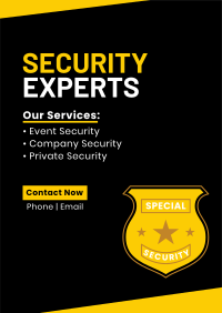 Security At Your Service Poster Design