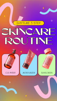 Daytime Skincare Routine Instagram Story Design