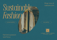 Clean Minimalist Sustainable Fashion Postcard Design