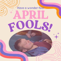Groovy April Fools Greeting Linkedin Post Image Preview