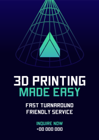 3D Printing Service Poster Design