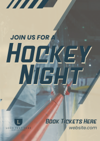 Ice Hockey Night Flyer Image Preview