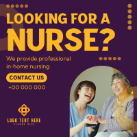 Professional Nursing Services Instagram Post Design