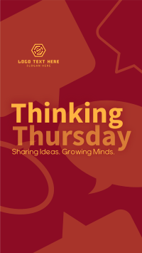 Minimalist Thinking Thursday Facebook Story Design