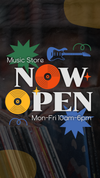 Vinyl Store Now Open Facebook Story Design