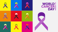 Cancer Day Pop Art Zoom background Image Preview
