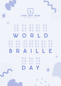 Braille Day Doodle Flyer Image Preview