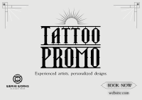 Tattoo Studio Promo Postcard Image Preview