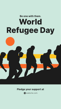 Refugee March Facebook Story Design