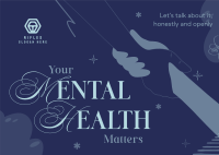 Mental Health Podcast Postcard Design