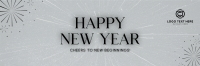 Fireworks New Year Greeting Twitter Header Image Preview