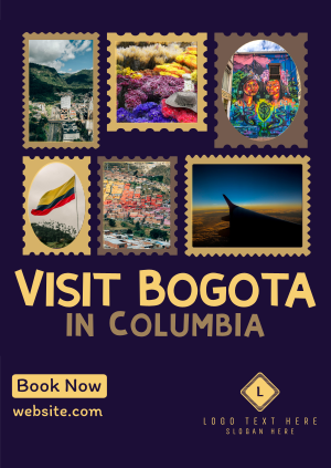 Travel to Colombia Postage Stamps Poster Image Preview