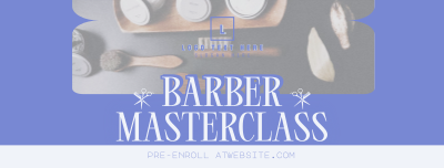 Retro Barber Masterclass Facebook cover Image Preview