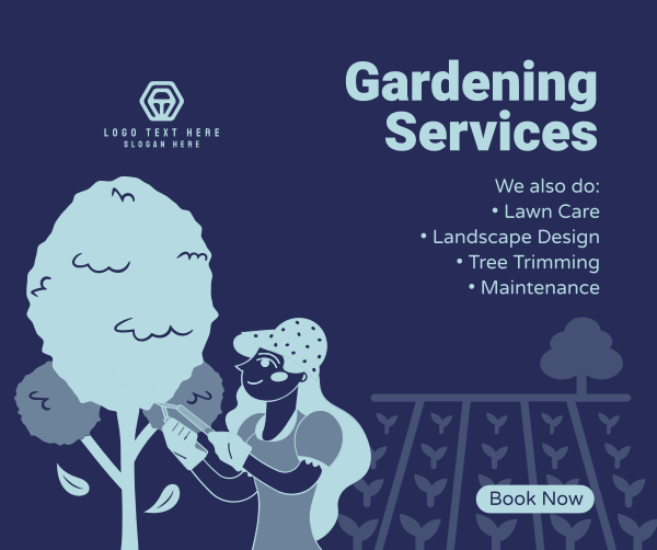 Outdoor Gardening Services Facebook Post Design Image Preview