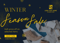 Winter Fashion Sale Postcard Image Preview