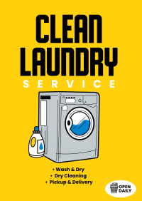 Clean Laundry Wash Poster Preview