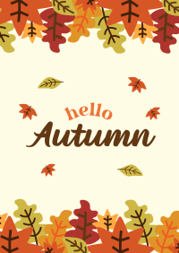 Hello Autumn Poster Design