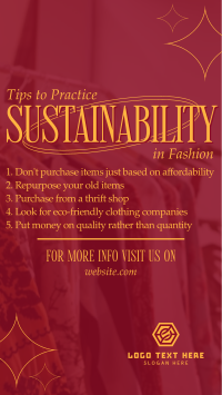 Sustainable Fashion Tips YouTube Short Design