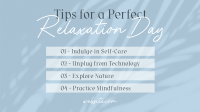 Tips for Relaxation Facebook Event Cover Design
