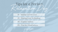 Tips for Relaxation Facebook Event Cover Image Preview