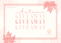 Cozy Leaves Giveaway Postcard Image Preview