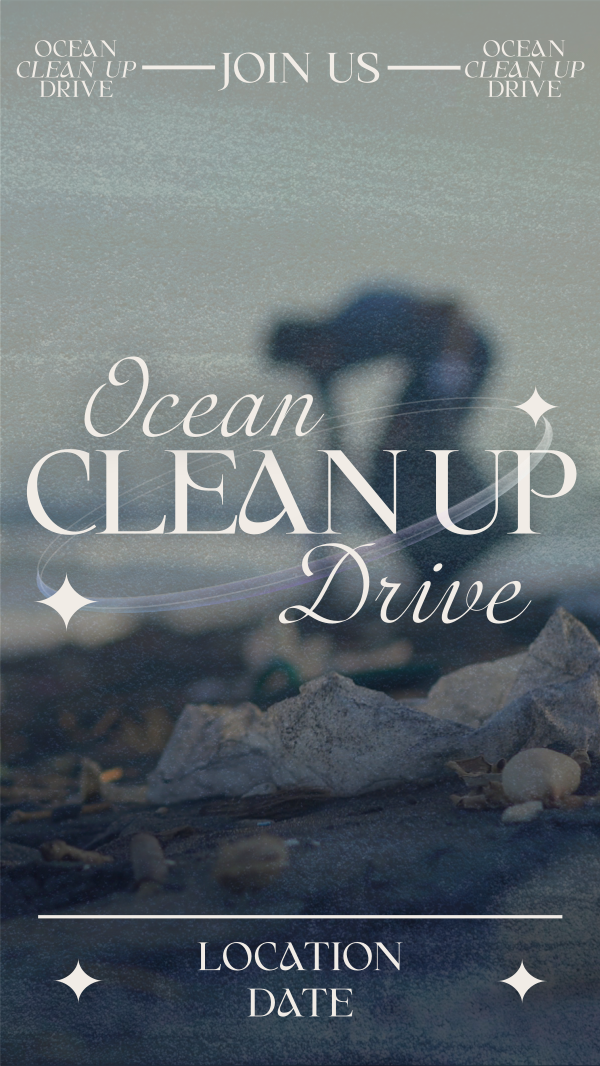 Y2K Ocean Clean Up Instagram Story Design