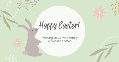 Happy Easter Spring Facebook ad Image Preview