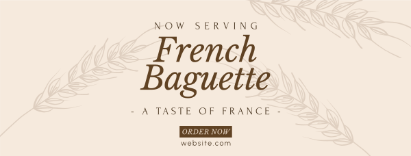 Classic French Baguette Facebook Cover Design Image Preview