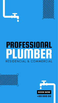 Professional Plumber YouTube short Image Preview
