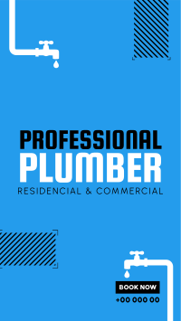 Professional Plumber YouTube Short Image Preview