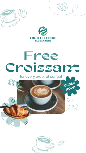 Croissant Coffee Promo Facebook story Image Preview