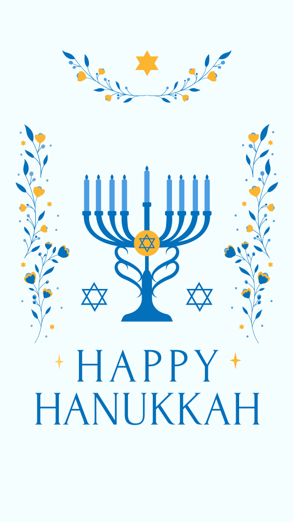 Hanukkah Festival of Lights Facebook Story Design Image Preview