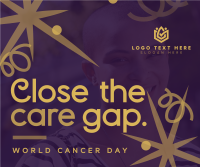 Swirls and Dots World Cancer Day Facebook Post Design