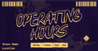 Grunge Open Hours Facebook Ad Design