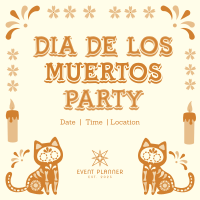 Muerto Cat Party Instagram Post Design