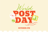 World Post Day Postcard Design