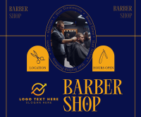 Rustic Barber Shop Facebook Post Design