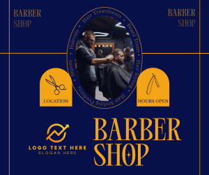 Rustic Barber Shop Facebook post Image Preview