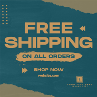 Grunge Shipping Discount Instagram Post Design