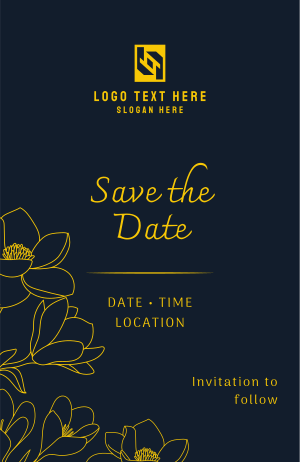 Save the Date Floral Invitation Image Preview