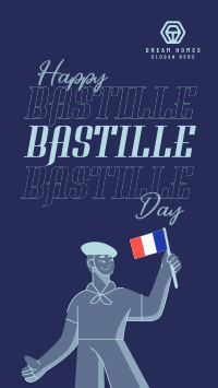 Hey Hey It's Bastille Day Facebook story Image Preview