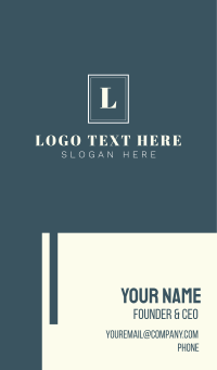 Classic Letter A Business Card Design