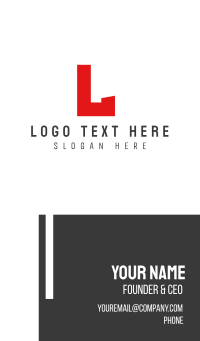 Simple Automotive Letter F Business Card Design