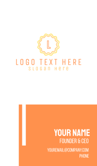 Summer Sun Lettermark Business Card Design