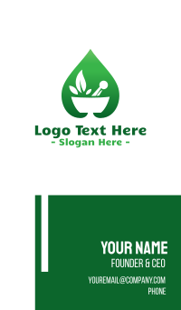 Green Salad Leaf Business Card Design