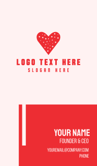 Star Red Love Heart Business Card Design