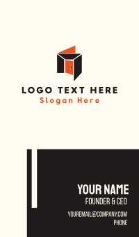 Orange Room Business Card Design