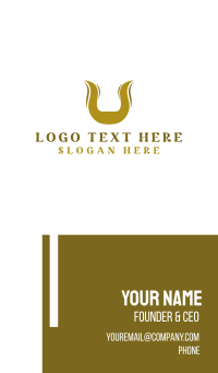 Golden Horns Business Card Design